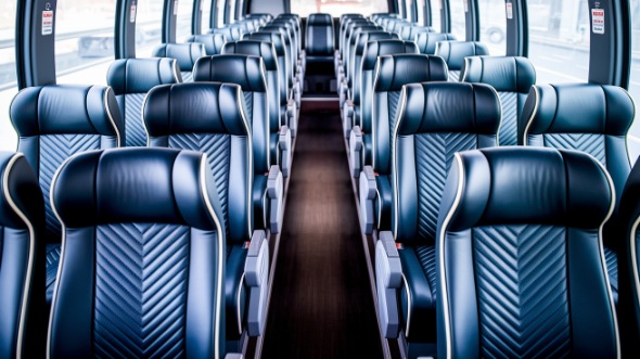 55 passenger charter bus inside florissant